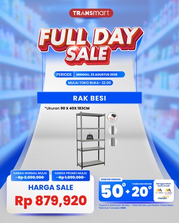 Rak Besi 5 Susun Cuma Rp 800 Ribuan di Transmart Full Day Sale