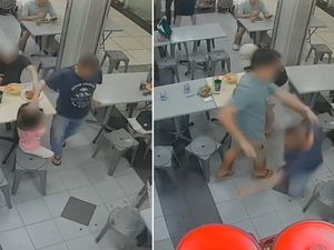 Gegara Sentuh Kepala Anak, Kakek di Kopitiam Malah Didorong hingga Jatuh!