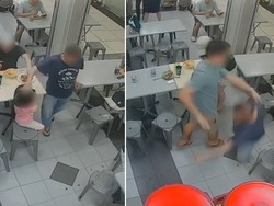 Gegara Sentuh Kepala Anak, Kakek di Kopitiam Malah Didorong hingga Jatuh!