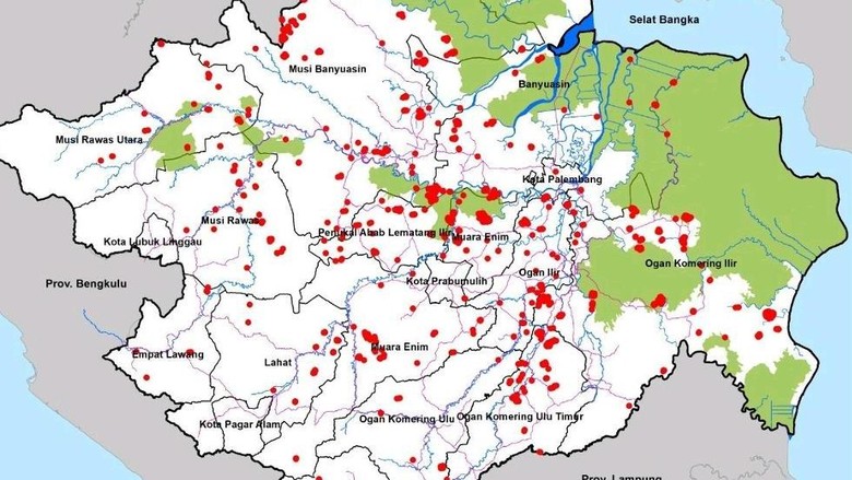 Hotspot di Sumsel Tercatat 1.742 Titik dalam Sehari