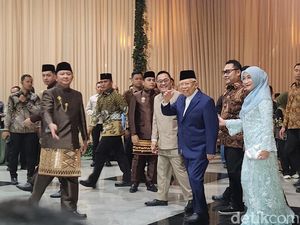 Menteri hingga Pimpinan DPR Hadiri Resepsi Pernikahan Sespri Prabowo