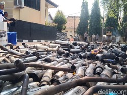 Knalpot Brong Hasil Razia di Majalengka Bakal Jadi Monumen Maung
