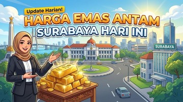 Harga Emas Antam Surabaya Hari Ini Merangkak Naik Lagi