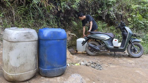 Kemarau Melanda, Warga Jambi Berburu Air hingga ke Kebun Sawit