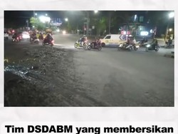 Truk Proyek Palsukan Logo DSDABM Pemkot Surabaya Bikin Pemotor Celaka