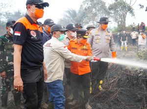 Gubernur Jambi Turun ke Lokasi Karhutla, Minta Water Bombing Dioptimalkan