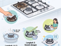 4 Langkah Mudah Bersihkan Kerak di Kompor