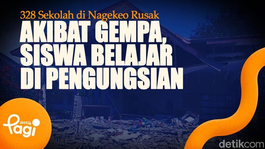Video: 328 Sekolah di Nagekeo Rusak Akibat Gempa, Siswa Belajar di Pengungsian