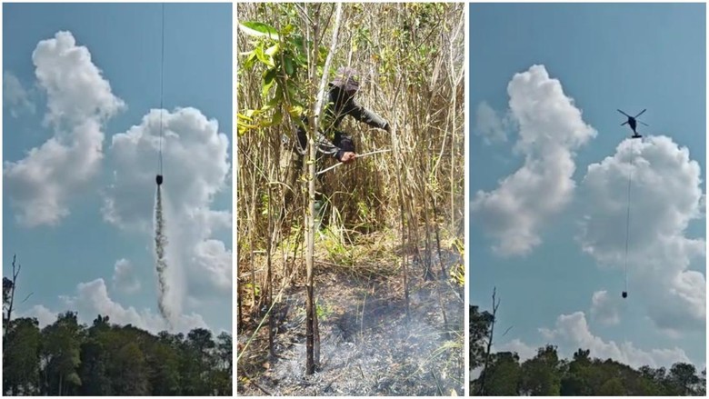Titik Api Baru di TN Way Kambas Padam Usai Water Bombing