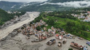 Video dari Udara: Kondisi Terkini Wilayah Nepal Tertutup Lumpur Usai Banjir Dahsyat