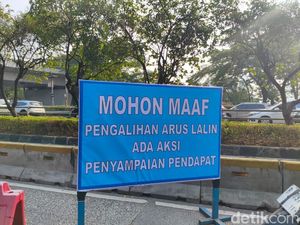Video: Ada Demo di DPR, Lalin Jalan Gatsu Dialihkan ke Gerbang Pemuda