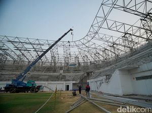 Mengintip Progres Pembangunan Stadion Gelora Daha Jayati Kediri