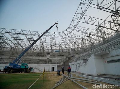 Mengintip Progres Pembangunan Stadion Gelora Daha Jayati Kediri