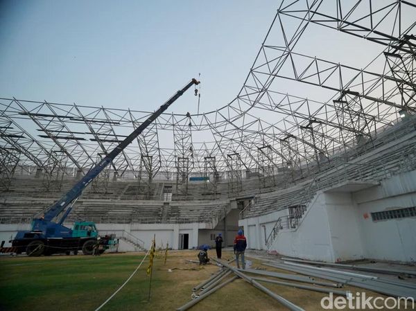Mengintip Progres Pembangunan Stadion Gelora Daha Jayati Kediri