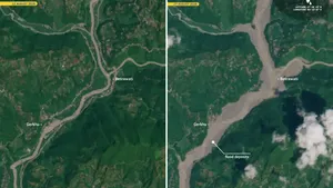 Foto Satelit Before-After Banjir Nepal, Perubahannya Mengerikan
