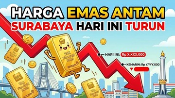 Harga Emas Antam Hari Ini Turun Rp 14.000, 1 Gram Jadi Rp 2.581.000