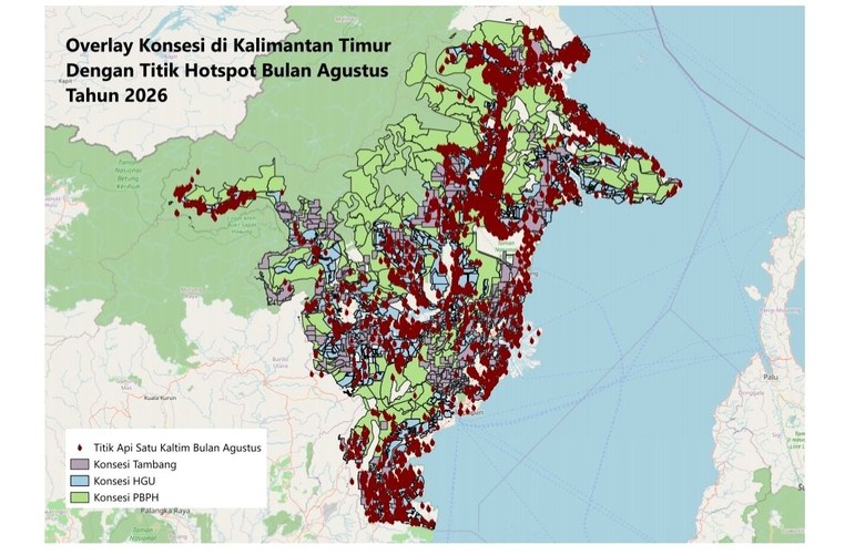 Walhi Kaltim Catat 13.475 Titik Hotspot di Wilayah Korporasi