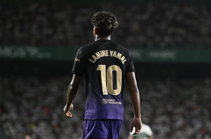 Soccer Football - LaLiga - Elche v FC Barcelona - Estadio Manuel Martinez Valero, Elche, Spain - August 23, 2026 FC Barcelonas Lamine Yamal REUTERS/Pablo Morano