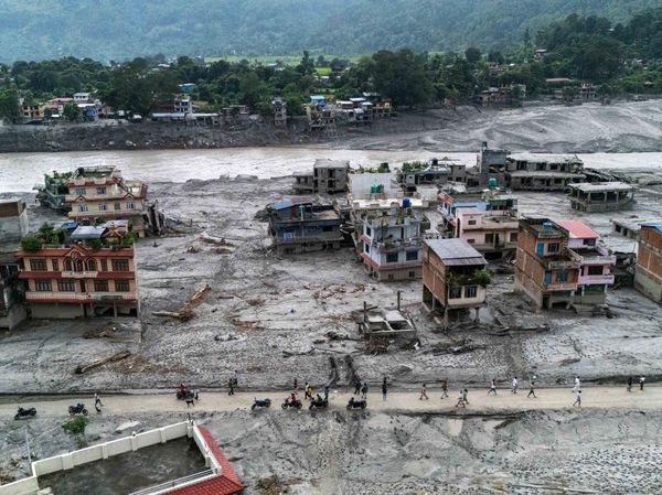 Dari Udara, Begini Wajah Nepal Usai Dihantam Banjir Bandang dan Longsor