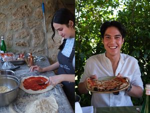 Serunya Honeymoon El Rumi dan Syifa Hadju, Bikin Pizza Bareng di Italia