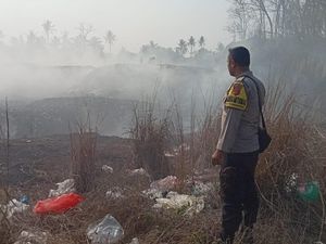 Polisi Sebut TPA Waringinkurung yang Terbakar Sudah Ditutup Sejak 2025