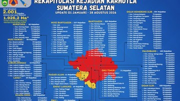 Darurat Kabut Asap Sumatera Selatan: Rekor 2.001 Titik Api Picu Siaga Merah di 13 Wilayah