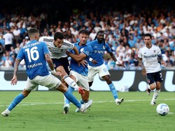 Giornata kedua Serie A menghadirkan duel Napoli vs Como 1907 di Stadion Diego Armando Maradona, Italia, Senin (31/8/2026) dini hari WIB. REUTERS/Guglielmo Mangiapane 