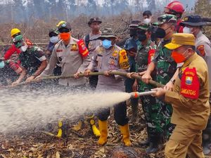 86 Hektare Lahan Gambut di Tanjabtim Terbakar, Kabut Asap Kian Memburuk