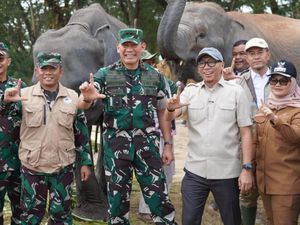 Gubernur-Pangdam Cek TN Way Kambas, Gajah Sumatra Aman dari Karhutla