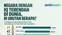 Infografis: Negara dengan IQ Terendah di Dunia, Indonesia Urutan Berapa?
