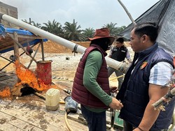 Tambang Emas Liar di Kuansing Ditertibkan, 2 Rakit Langsung Dimusnahkan