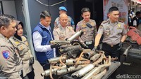 Deru Bising Knalpot Brong di Jalanan Ciamis Berujung Disita Polisi