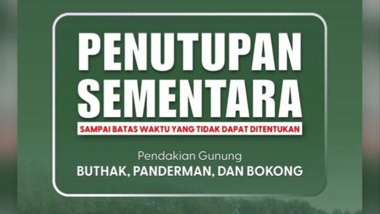 Jalur Pendakian Panderman-Bokong Ditutup Buntut Kebakaran Gunung Buthak