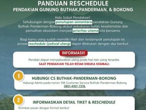 Pendakian Buthak-Panderman-Bokong Ditutup, Begini Cara Reschedule Tiket