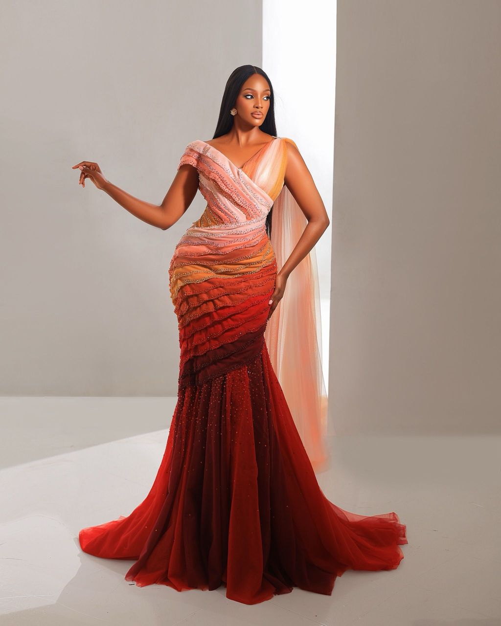 Gaun Miss Uganda di Miss World 2026, terinspirasi dari operasi caesar.