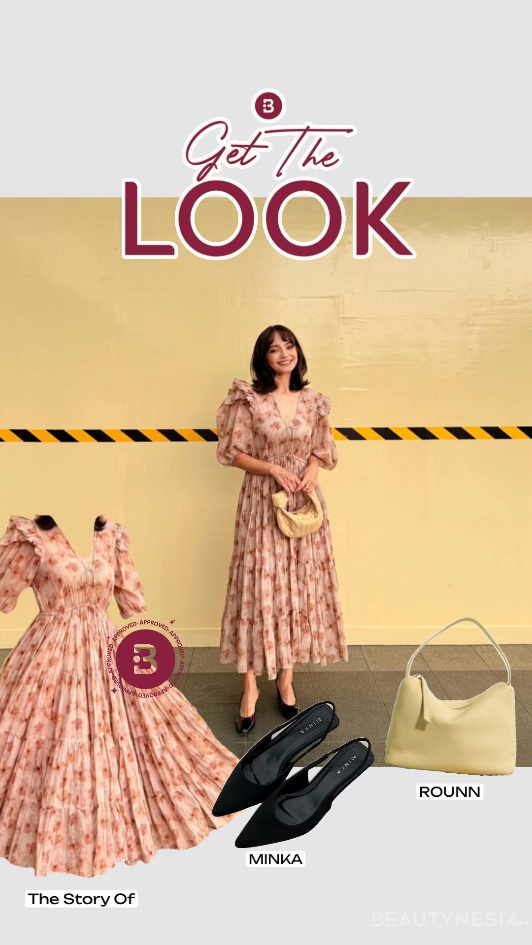 Enzy menggunakan floral dress dengan motif bunga yang terinspirasi dari lukisan watercolour, memberikan nuansa dreamy. Simak rekomendasi produknya di sini!