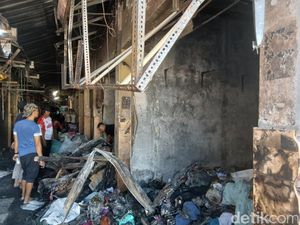 Kios Terbakar di Pasar Pabaeng-baeng Makassar Bertambah Jadi 37 Unit