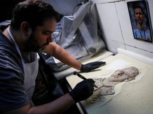Saat Wajah Messi Dibuat dari Milanesa