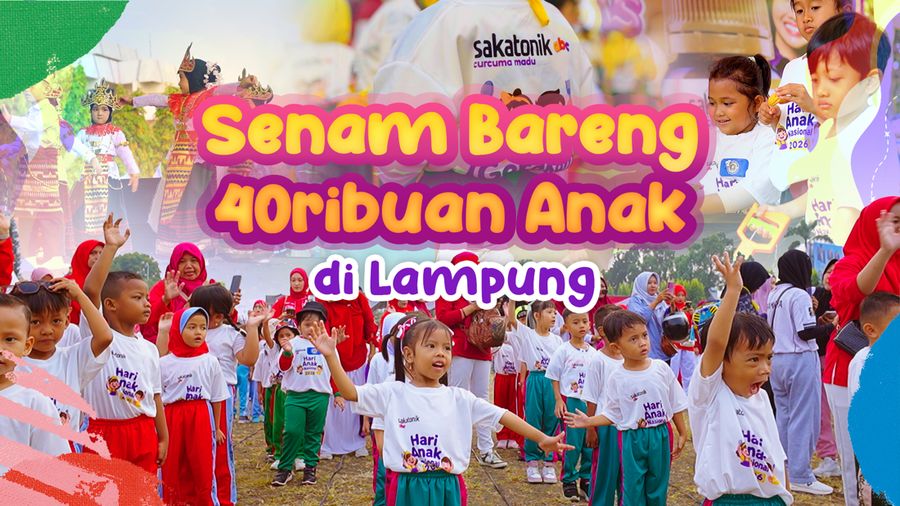 Senam Bareng 40ribuan Anak di Lampung Agar Makan Tanpa Drama