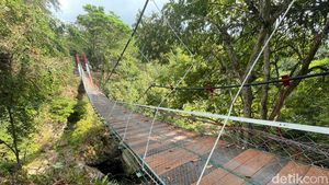 Kondisi Jembatan Pongpet Pangandaran yang Ambruk Saat Diresmikan