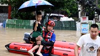 Hujan Deras Picu Banjir, Warga Fujian Dievakuasi