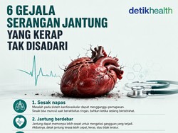 Infografis: 6 Gejala Serangan Jantung yang Kerap Tak Disadari, Termasuk Mual-Nyeri Otot