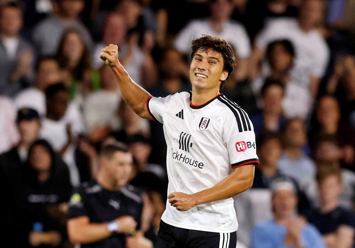 Soccer Football - Carabao Cup - Second Round - Fulham v AFC Wimbledon - Craven Cottage, London, Britain - August 27, 2026 Fulhams Gonzalo Garcia celebrates scoring their third goal Action Images via Reuters/Andrew Couldridge EDITORIAL USE ONLY. NO U