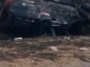 Mobil Kecepatan Tinggi Tabrak Pohon hingga Terbalik di Tol Makassar