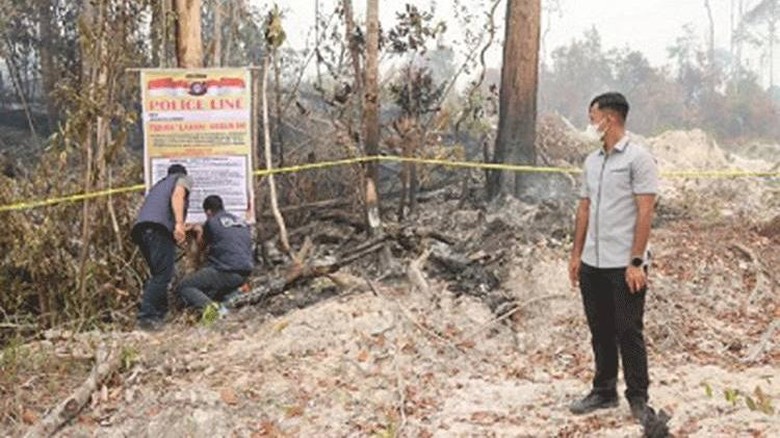 Pria di Gumas Ditangkap, Diduga Sengaja Bakar Lahan