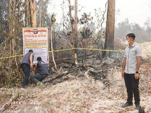 Pria di Gumas Ditangkap, Diduga Sengaja Bakar Lahan