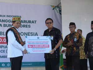 Menag Salurkan Bantuan Gempa Flores Senilai Rp 3 Miliar