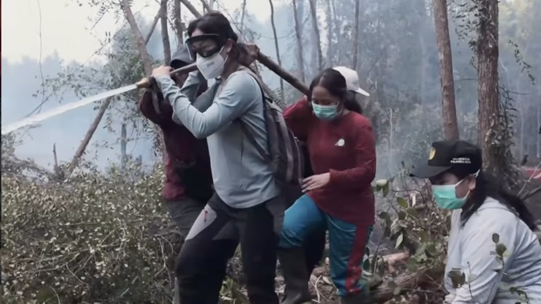 Hari Ke-10 Pemadaman Kebakaran Lahan Gambut di Riau