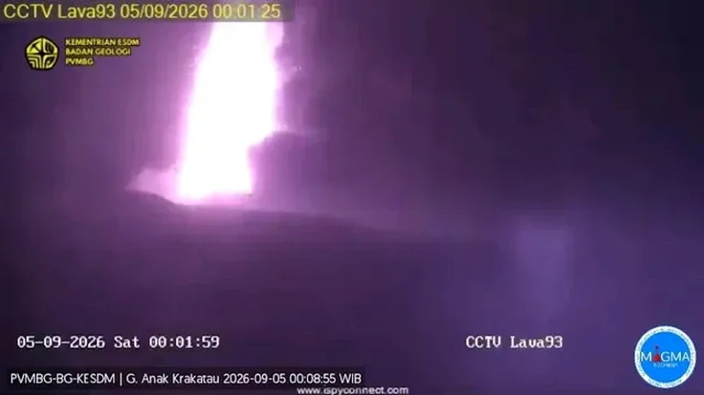 Anak Krakatau Semburkan Api Langit Ini Penjelasannya
