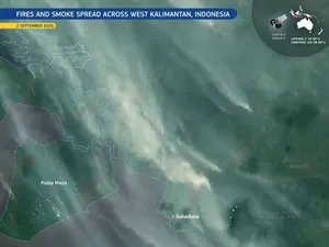 Satelit Uni Eropa Tangkap Kebakaran Ketapang, Asap Tebal Membubung